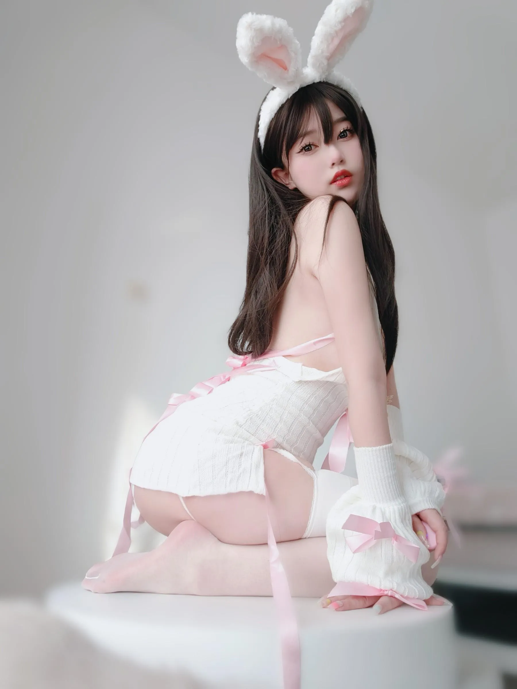 女主K – NO.19 白丝兔女郎 [64P]插图2